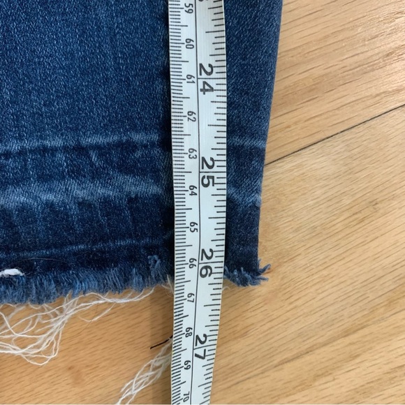 Women's Spanx Distressed Skinny Jeans Dark Wash Raw Hem Ankle Length Size XL - Picture 13 of 13